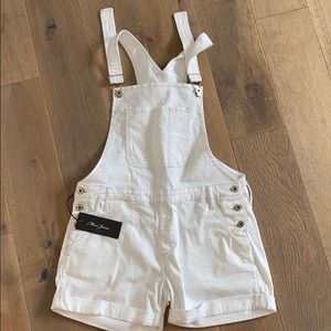 *NWT* Mavi White Denim Overall Shorts